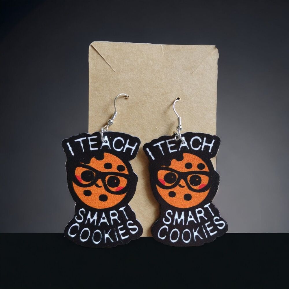 "I Teach Smart Cookies" Teacher Cookie Earrings